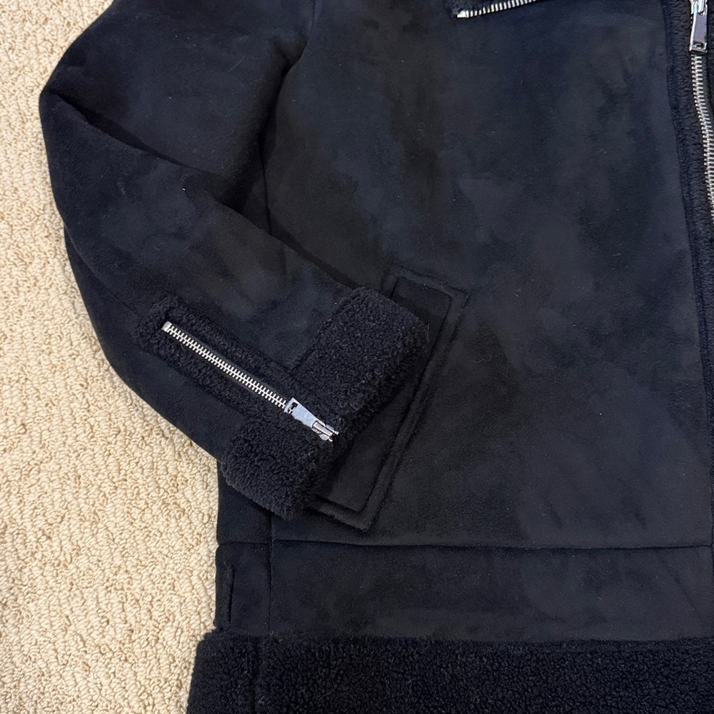 LOFT Black faux shearling moto inspired jacket - Picture 5 of 10